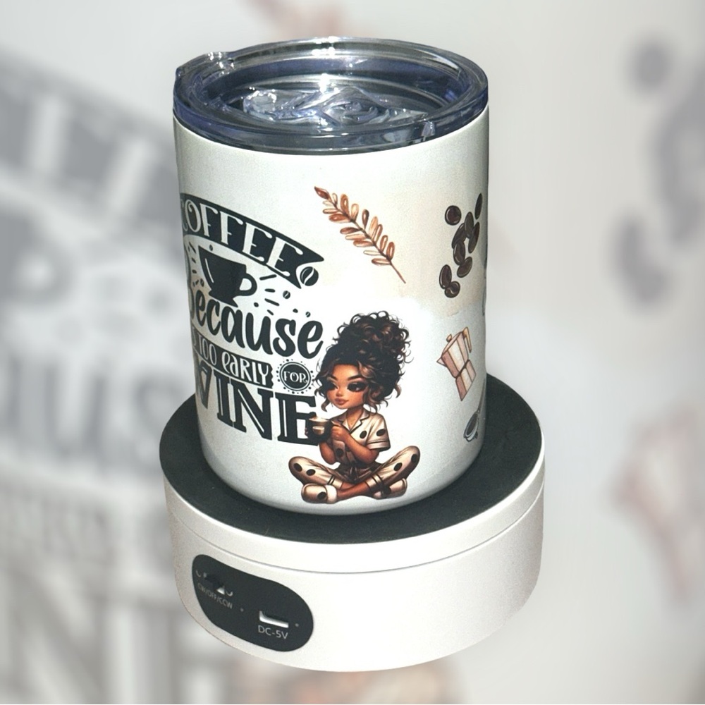 NIB 12oz Sublimated Coffee Tumbler With Handle. - Picture 3 of 8